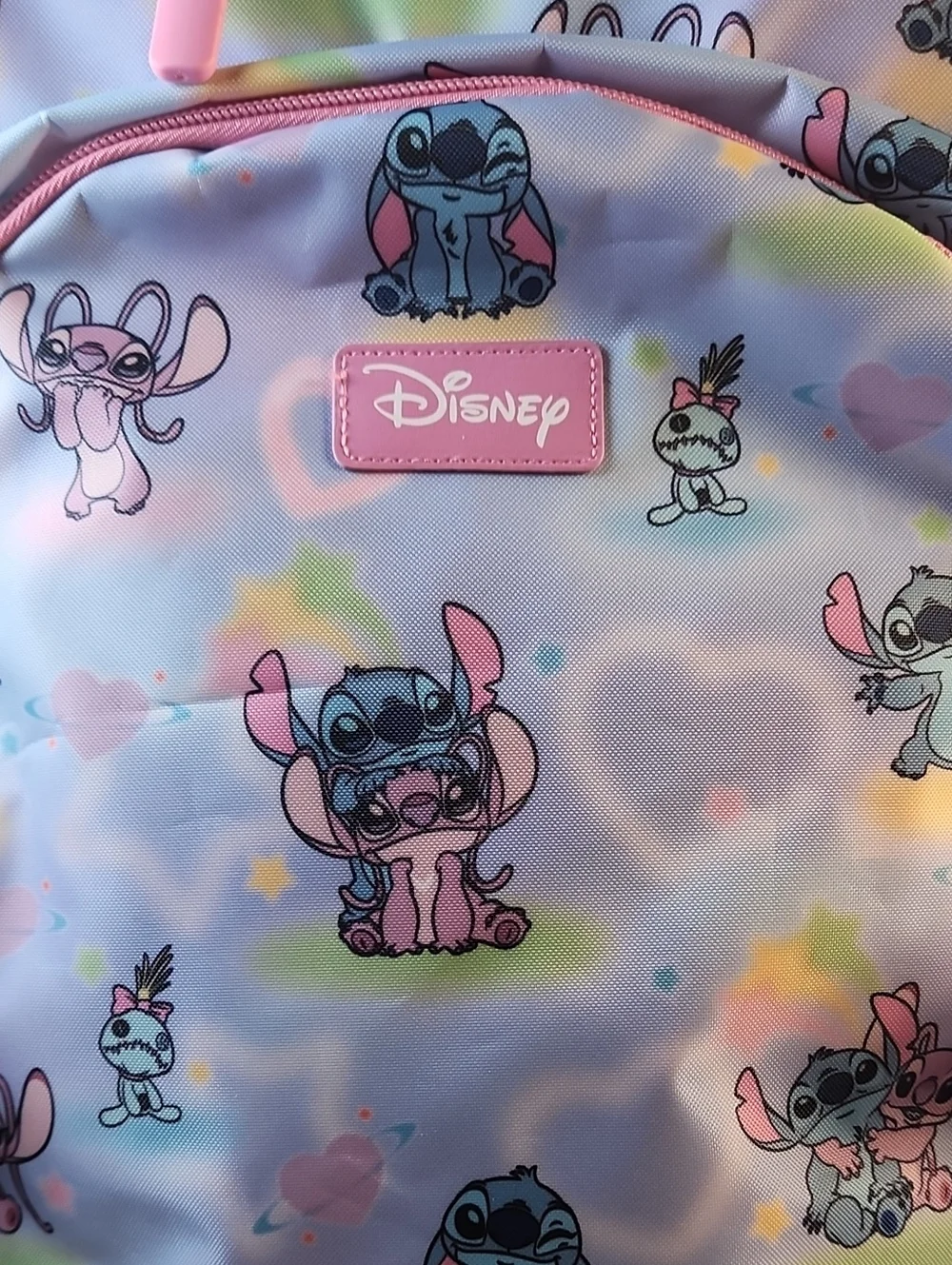 Disney Stitch Girls Pink Backpack and Lunch Bag Set
